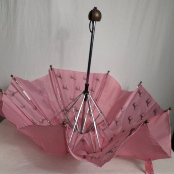 Western Chief Kids Pink/Brown Umbrella With Brown Horses NWT - Picture 5 of 7